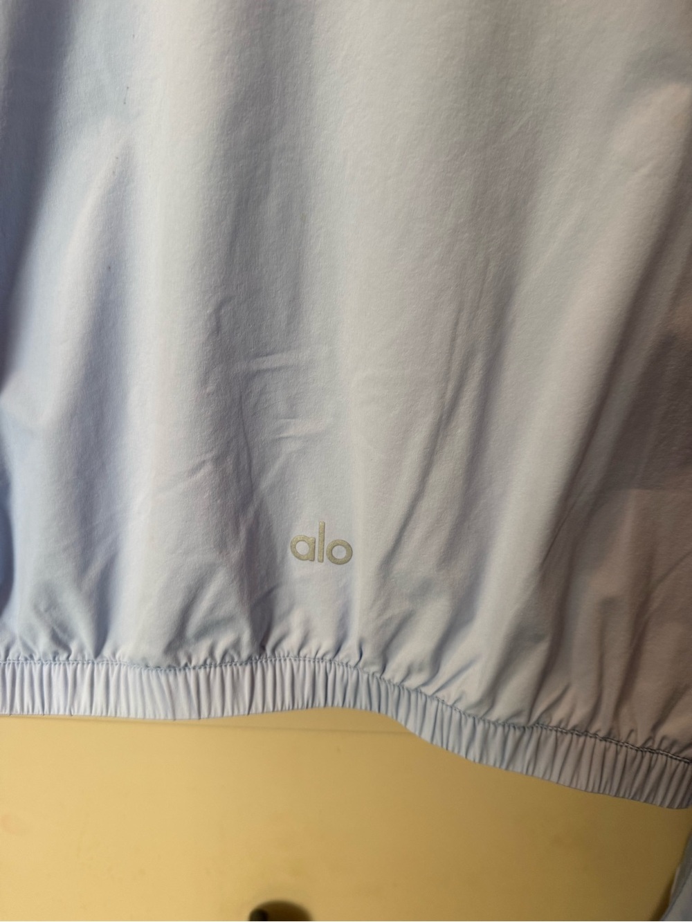 ALO Yoga Light Blue Cropped Bomber Jacket - Picture 5 of 5